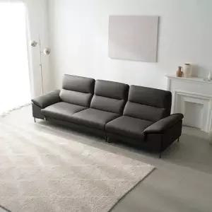 [룸스프레이 증정][다우닝] 아지오 4인 전체 천연 면피가죽 소파