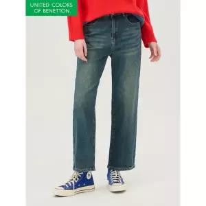 [베네통]레더 패치 일자 데님팬츠 BADPA2611_P414793109