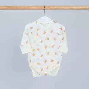 [달퐁]큐비앤맘 동글베어 메쉬 배냇 바디슈트 신생아 아기바디슈트