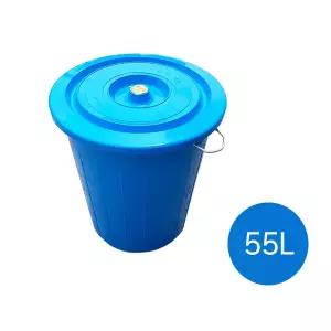 옳은유통 청통 55L/ 대형 플라스틱 만능용기 대용량 쓰레기통 물통 바케스 재활용통