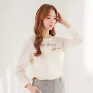 [PAT 여성] 우븐믹스 라운드 티블라우스_1I25304