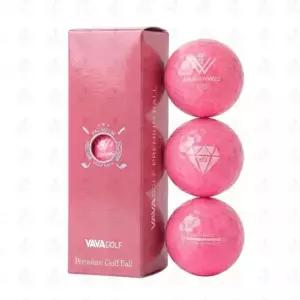 [3알] 다이아윙스 골프공 고반발 장타 비거리 스크린골프공 2피스 M2 핑크 선물박스