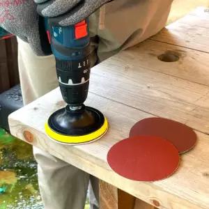 전동드릴 샌딩패드 원형사포 A 세트