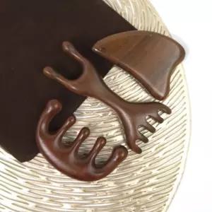 얼굴 마사지 괄사 파우치 우드 림프 도구 두피 홈케어 건강관리 포함 3종세트