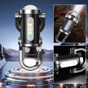 독일 다기능 미니 키홀더 손전등 방수 열쇠고리 손전등 모바일 배터리 서치라이트 조명 초강