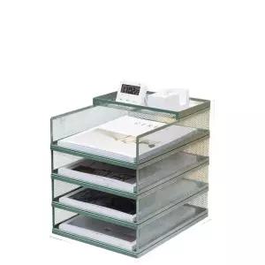 A3A4 서류 보관함 투명 수납 사무실 정리대 보관 이동식 문서 종이 서랍 파일 철제