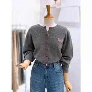 [갤러리아] [레코브]와펜 자수 니트가디건(LC61EXKC203C)