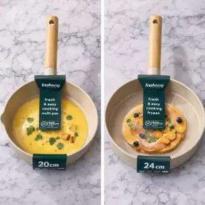 [fresh&easy] 프레시지 주물 프라이팬(24cm) & 멀티팬(20cm) 2종 세트