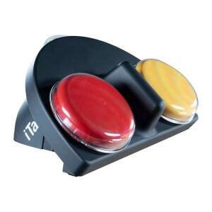 에이블넷 iTalk2 - 두 개의 메시지 버튼이 있는 비언어적 의사소통을 위한 휴대용 AAC 음성 생성 장치 듀얼 통신 제품 번호: 10000045