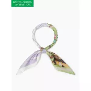 [베네통]트리 컬러 블록 실크 스카프 BCMF02511_P416617939