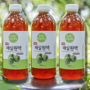 예가촌 매실액기스 진하게 숙성한 매실 발효 원액 액상과당 무첨가 매실청 1000ml,3개