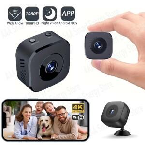 미니 4K HD 카메라 무선 2.4G WiFi 모니터링 보안 보호 원격 야간 감시 음성 비디오 보안 카메라