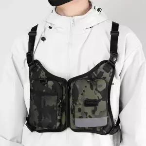 반사 조끼 가방 야간 라이딩 스포츠 오토바이 배달 조끼 다기능 크로스 나일론 다용도 자전거 경량 레저