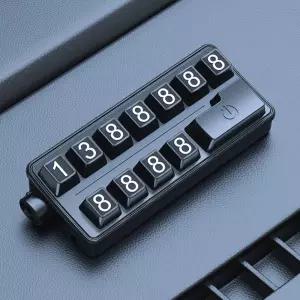 키보드 주차번호판 자동차 비상탈출망치 후레시 기능포함 블랙