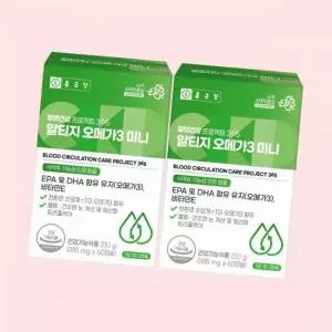 종근당 혈행건강 프로젝트365 초임계 알티지오메가3 미니 60캡슐 2개 2박스 4615176