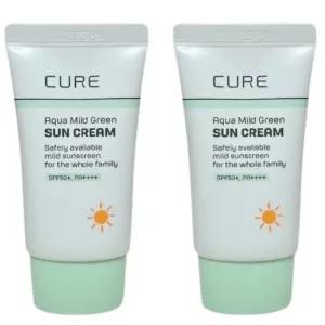 1+1김정문알로에 라센스 로에 큐어 아쿠아 마일드 그린 선크림40ml 순한선크림