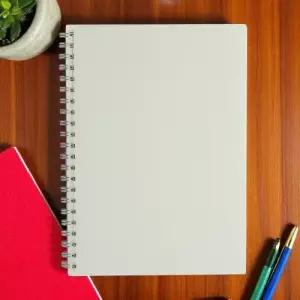 학생 사무용 데일리 투명커버 A4 심플 무지 노트 80매 스프링 유선 줄노트 연습장