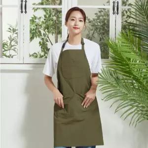 목끈 생활방수 가벼운 앞치마 카페 식당 미술 바리스타