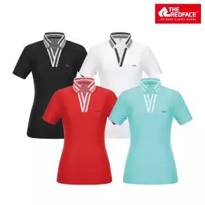 [레드페이스 본사] 여성 아이스 자카드 요꼬칼라 하프 우먼 티셔츠 REWFTSM20250