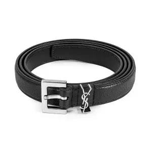 [생로랑] 모노그램 은장 버클 2cm 램스킨 벨트 612616 BRM0E 1000 134621565