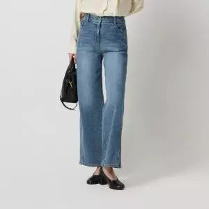 [시슬리]샌드 브러쉬 절개 밴딩 데님 팬츠_SADPA2611