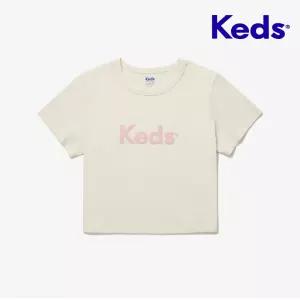KEDS 로고 크랍 티셔츠_KD2RSG2102FCRM