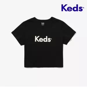 KEDS 로고 크랍 티셔츠_KD2RSG2102FBLK