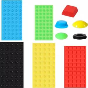 시각 장애인을 위한 250개의 PCS 범프 도트 저시력 보조 점자 스티커 다양한 크기 접착 실리콘 돌출 촉각