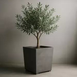 시멘트 느낌 우레탄 대형 사각 화분 40x40x42cm