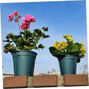 원예 재배용 통기성 배수 구멍 원형 플라스틱 화분 베란다 정원 다육 식물 허브