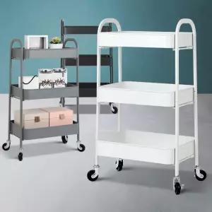 기저귀정리함 다용도선반 로크 철제정리장난감진열대 3단 트롤리 정리대