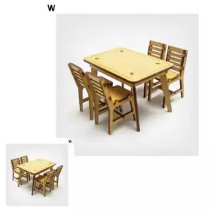 제이커 목공예 마이즈 식탁세트 조립 4인 미니어처 만들기 장난감 FU-01