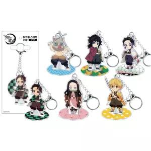 신상 귀멸의 칼날 아크릴 스탠드 키링 6종세트 정품 한글판 탄지로/네즈코/젠이츠/이노스케/기유/시부노 귀