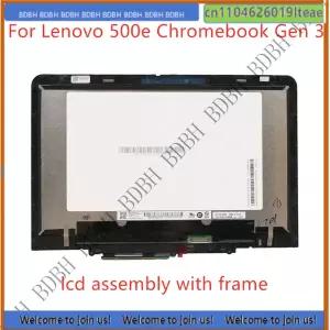 호환  레노버 500e 크롬북 3세대 500E 3세대 터치 스크린 LCD 디지타이저 어셈블리 디스플레이 5D11C95886