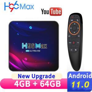 H96 MAX V11 RK3318 스마트 TV 박스 안드로이드 4G 64GB 32GB TV박스 4K 5G 와이파이 유튜브 미디어 플레이