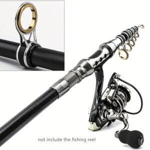 텔레스코픽 바다 바위 낚싯대 스피닝 플라이 잉어 피더용 카본 파이버 폴 2.4M 1.5M 미니 숏 선물용 릴 시