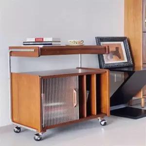 lp 턴테이블 선반 레트로 빈티지 수납장 카페 인테리어 원목 거치대 엘피 정리함 미니