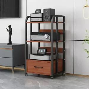 이동식 오디오장 원목 낮은 거실장 장식장 스피커 받침대 수납