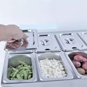 셀프바 바트 스테인리스 보냉통 업소용 보관통 반찬 밧트 소스 재료 샐러드바 양념