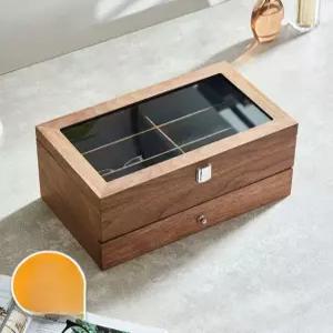 안경수납함 시계 원목 소형 진열장 우드 케이스 와인더 정리함 선글라스 워치 대용량