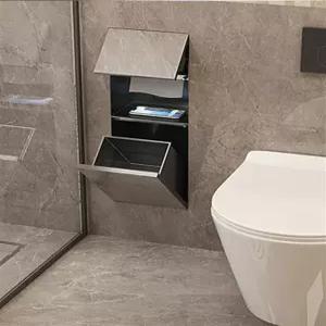 화장실휴지걸이 매립형 쓰레기통 선반 벽면 내장 구멍 가정용 매장 식당 인테리어 케이스