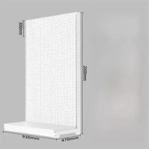 지에스비엠 대형 타공판 보드 잡화 진열대 거치대 화이트 93x47x200