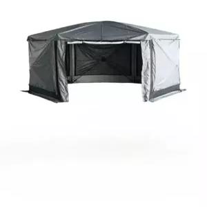 지에스비엠 옥타곤텐트 쉘터 원터치 캠핑 대형 3.6m 블랙그레이A