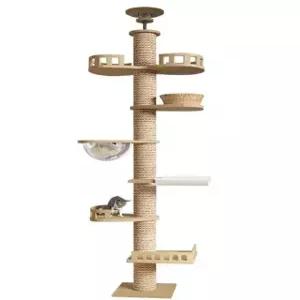 GSBM 실내 고양이 원목 캣타워 캣폴 기본높이2.6m 패키지 A