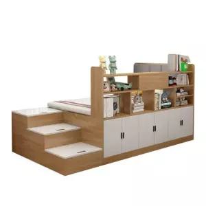 고급형 다용도 벙커침대 수납침대 싱글침대 저상형침대 2층벙커침대 슬라이딩 수납 계단 A형 서랍 조합 매트리스x