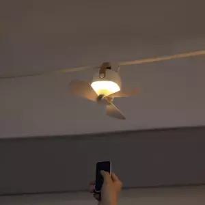 무선 소형 캠핑실링팬 캠핑용 선풍기 리모컨 야간 조명 미니선풍기 클래식 색상 타이머 4단 풍력 3단 야간등