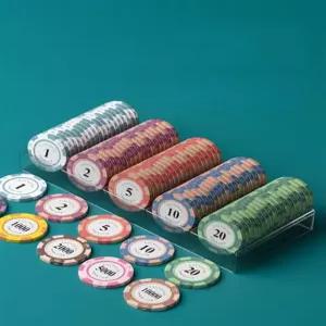 종류색상 선택가능 포커 카지노칩 세트 100pcs 랙x 1+2+5+10+20