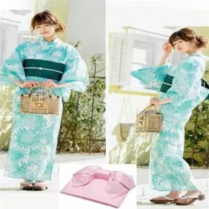 한텐 실내 방한복 깔깔이 기모노 겨울 유카타 A.