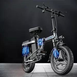 폴딩 전기자전거 접이식 초경량 리튬 배터리 미니 알루미늄 휴대용 배달