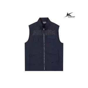[아웃도어스/코몽트]남성 메쉬 포켓 집업 베스트 네이비